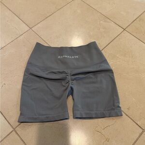 Alphalete Gray Bike Shorts High-Rise Performance